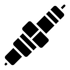 spark plug solid icon