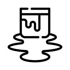 paint bucket line icon
