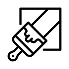 paint brush line icon