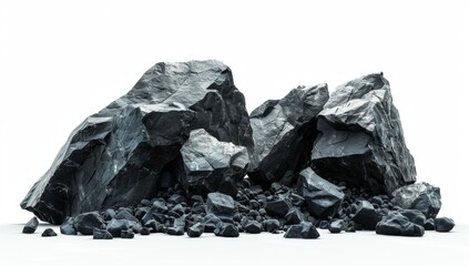 coal isolated on white