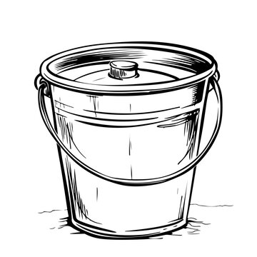 recommend clip art: bucket vector illustration Hand drawn bucket icon