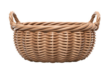 Obraz premium isolated png wickerwork basket, GENERATIVE AI