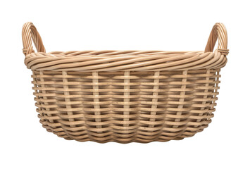 Fototapeta premium isolated png wickerwork basket, GENERATIVE AI