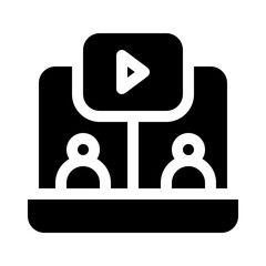 video call glyph icon
