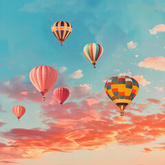 Obraz premium hot air balloons