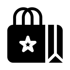 bag glyph icon