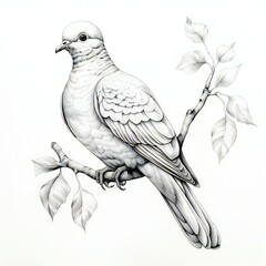 line art of a dove