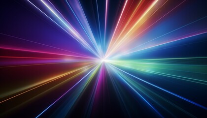 abstract rainbow background with rays