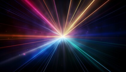 abstract rainbow background with rays