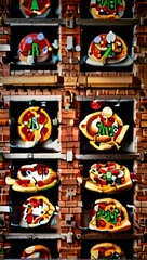 Fototapeta premium Delicious juicy pizza with cheese and other ingredients