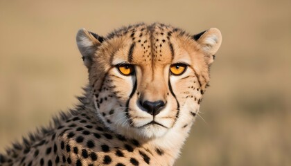 A Cheetah With Its Eyes Gleaming With Determinatio