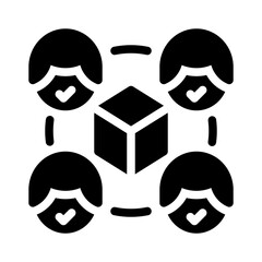 networking glyph icon