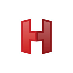 Fototapeta premium letter H logo design inspiration . letter H logo template . letter H with perspective style . Perspective logo template . building architecture business logo