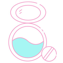 Beauty makeup colored icon pack