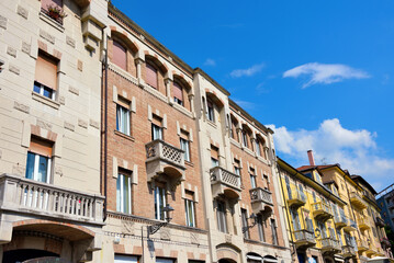 ancient building in the historic center of Acqui terme Alessandria Italy