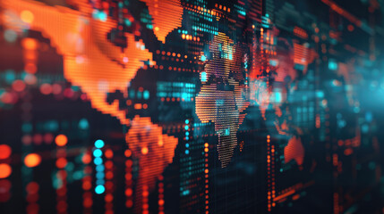 Fototapeta premium Financial Analysis with Global Economic Data