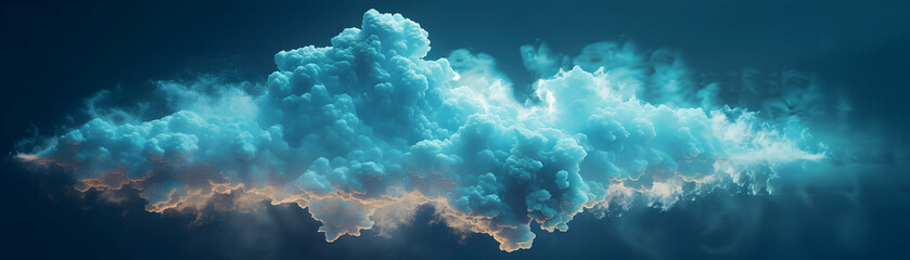 Glossy Cloud Computing Fractals: Symbolizing Complexity and Innovation in Cloud Technology   Digital Art Concept on Adobe Stock