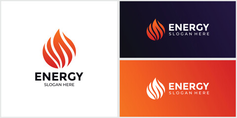 gradient orange colored energy logo