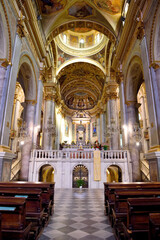 interior of the cathedral of Santa Maria Assunta in Romanesque architecture beginning of...