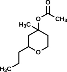 Clarycet structural formula, vector illustration