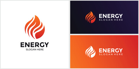 gradient orange colored energy logo