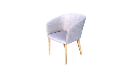 Illustration of chair design with modern and elegant style, using wood and iron materials, suitable for filling the interior of the house