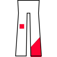 Clothes Red and white colored icon pack