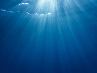 ray, underwater, light, sunlight, sea, blue, water, ocean, sun, surface, background, sun light,...