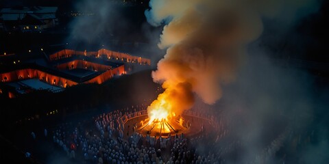 fire burning in the fire