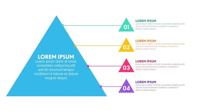 Clean Pyramid With Points Infographics Template