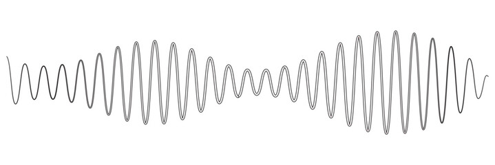Audio technology, music sound waves vector icon illustration. Sound waves vector illustration