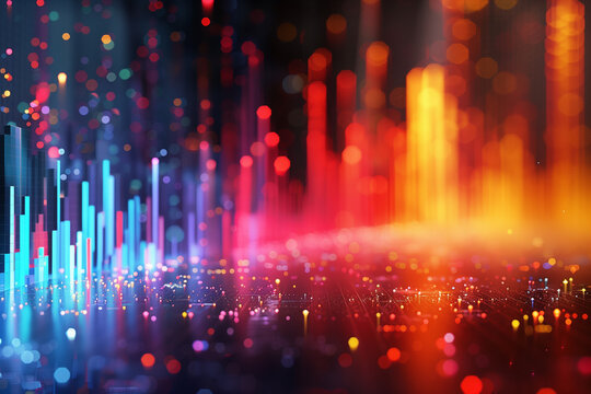 Concept Stock prices, Interest rates, Macroeconomic impact, Scatter plot, 3d render