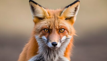 A Fox With Its Ears Pinned Back In Anger