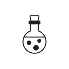 Flask icon design with white background stock illustration