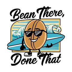 Bean There, Done That tshirt design with cliparts