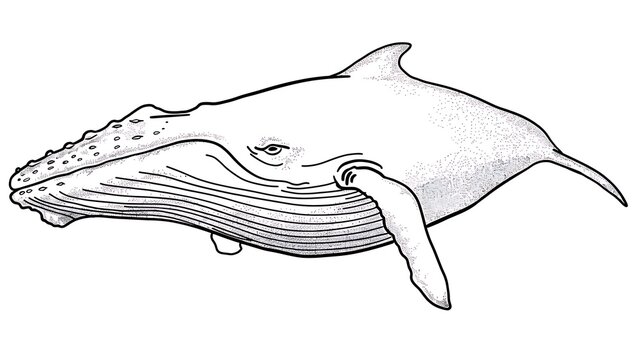 outline, fish, illustration, vector, sea, aquatic, underwater, ocean, animal, design, nature, symbol, water, graphic, swim, wildlife, icon, doodle, drawing, art, fishing, isolated, seafood, sign, whal