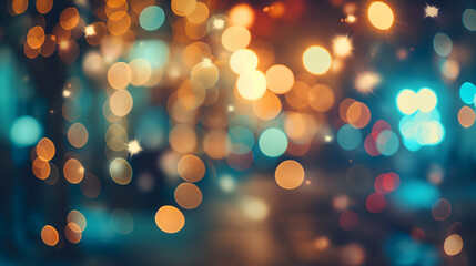 Fototapeta premium Abstract Bokeh Light Background Illustration in Rich Colors