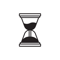 Hourglass icon design with white background stock illustration