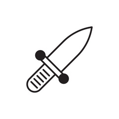 Dagger icon design with white background stock illustration