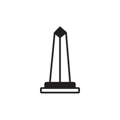 Obelisk icon design with white background stock illustration
