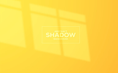 Abstract window light shadow on yellow background