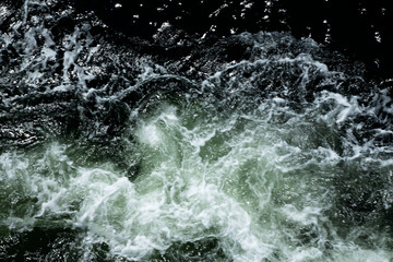 water splash on black background