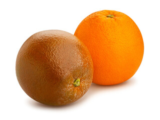 chocolate oranges mix path isolated on white