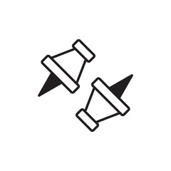 Push Pin icon design with white background stock illustration