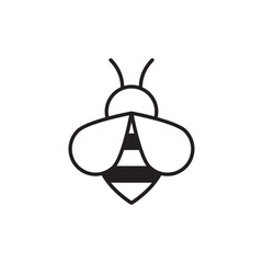 Bees icon design with white background stock illustration