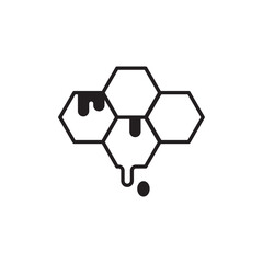 Obraz premium Honeycomb icon design with white background stock illustration