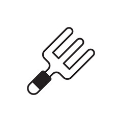 Fork icon design with white background stock illustration