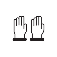 Hand Gloves icon design with white background stock illustration
