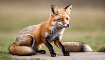 A Fox With Its Paw Raised In A Playful Gesture