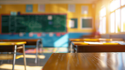 Blurred Classroom and Hallway